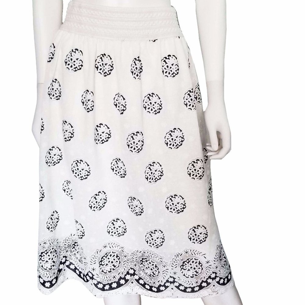 Me 2 Magic White Navy Flowered Lined Mesh Skirt